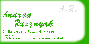andrea rusznyak business card