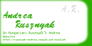 andrea rusznyak business card
